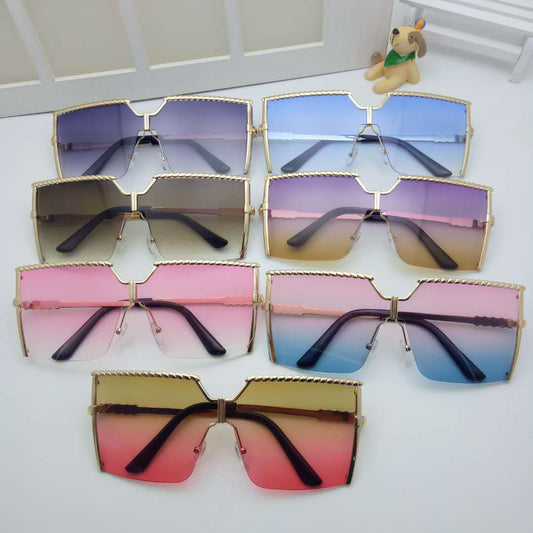 Vintage Lady Oversize Square Sunglasses