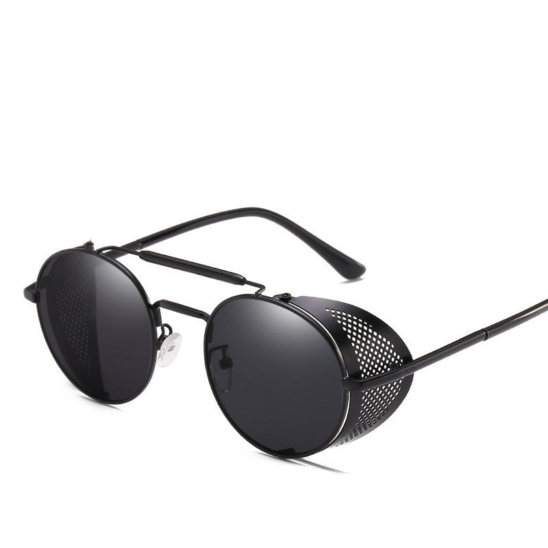 Round Retro Color Film Reflective Sunglasses