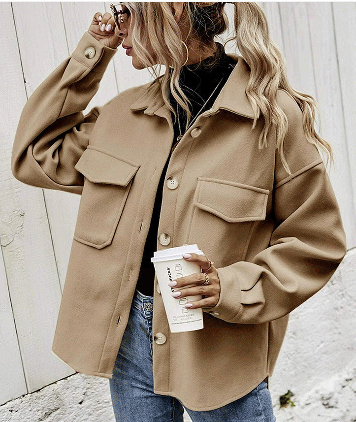 Winter Coat Women Lapel  Outwear Clothing