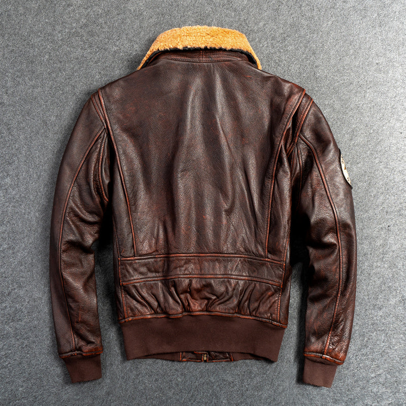 Men's Genuine Leather  Leather Jacket