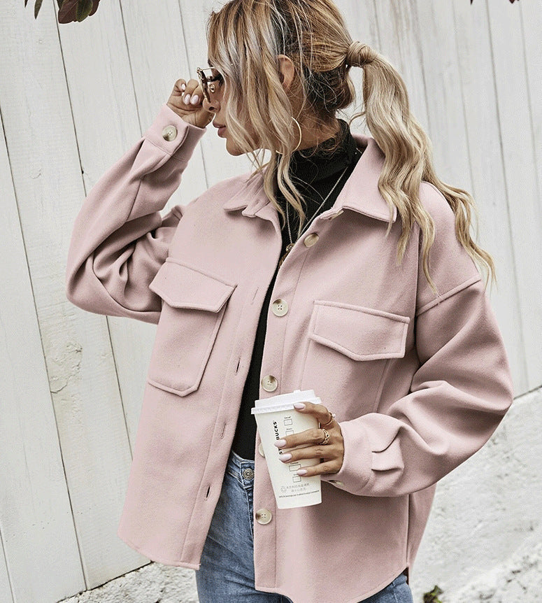 Winter Coat Women Lapel  Outwear Clothing