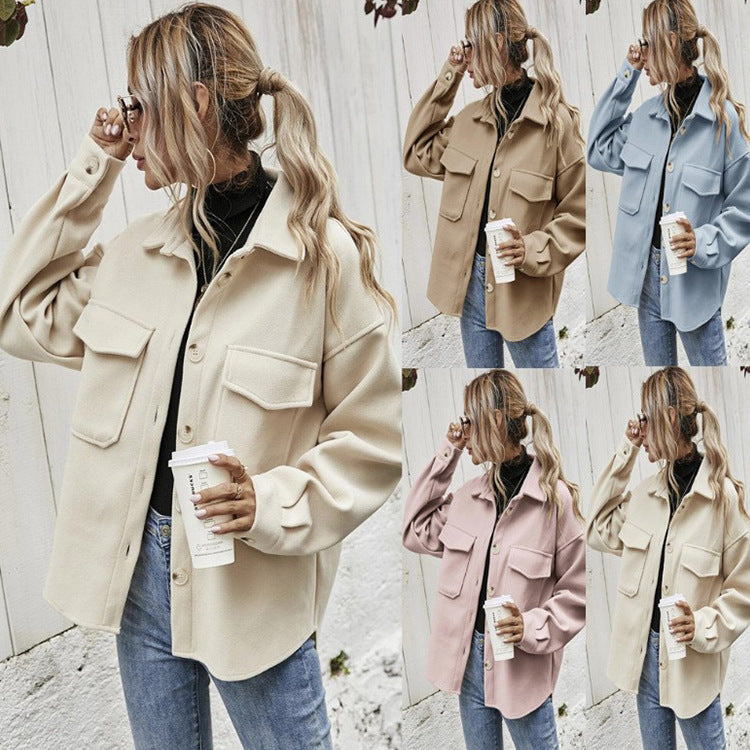 Winter Coat Women Lapel  Outwear Clothing