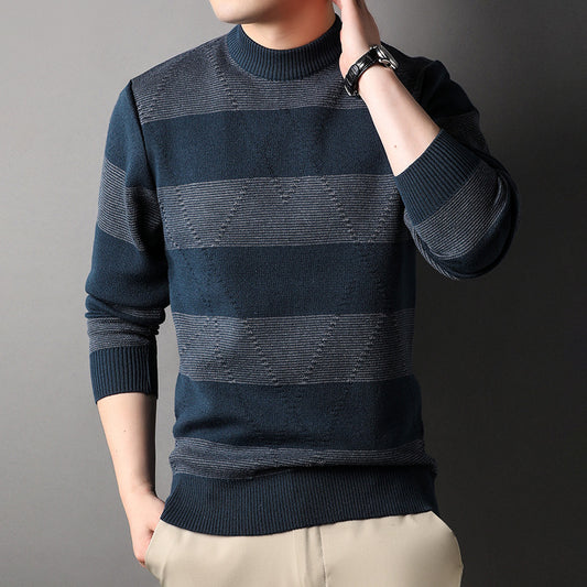 Men's  High Round Neck Knitwear Sweater