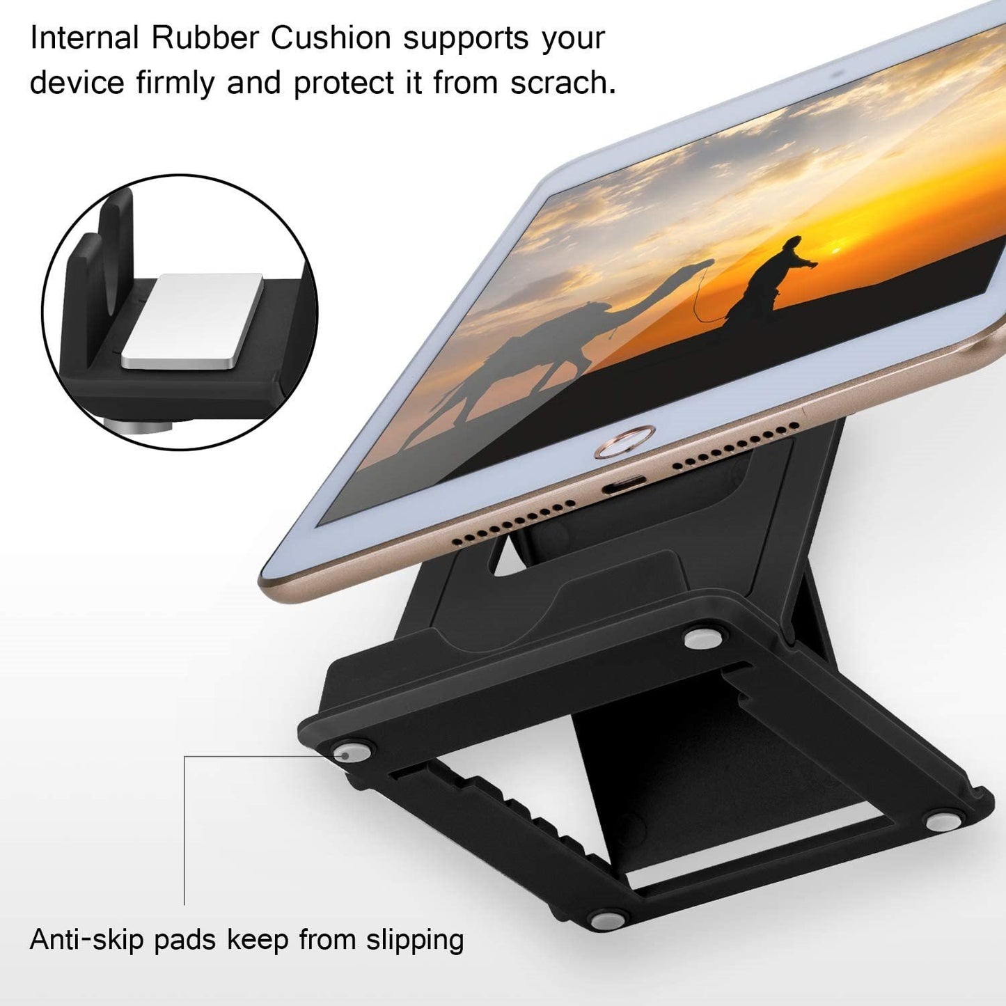 Phone/Tablet Stand, Foldable Multi-Angle Holder for Phone and Tablet