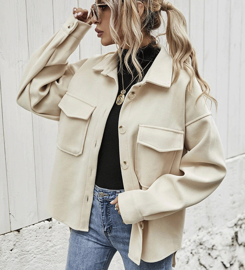 Winter Coat Women Lapel  Outwear Clothing