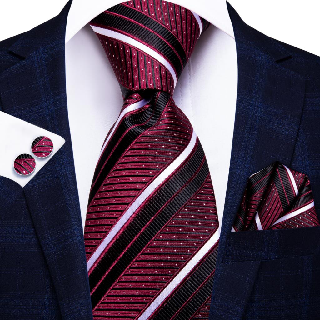 Silk Classic Tie with Pocket Square and Cufflinks Set