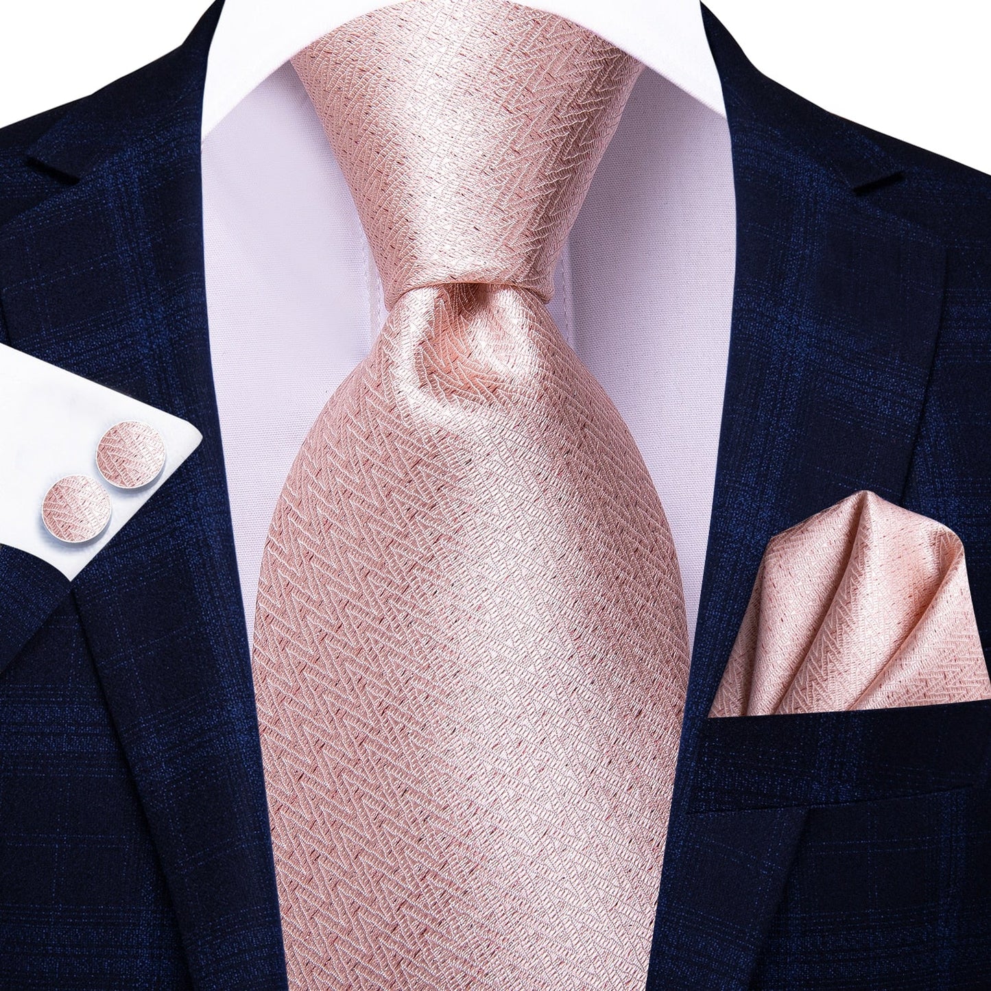 Silk Classic Tie with Pocket Square and Cufflinks Set