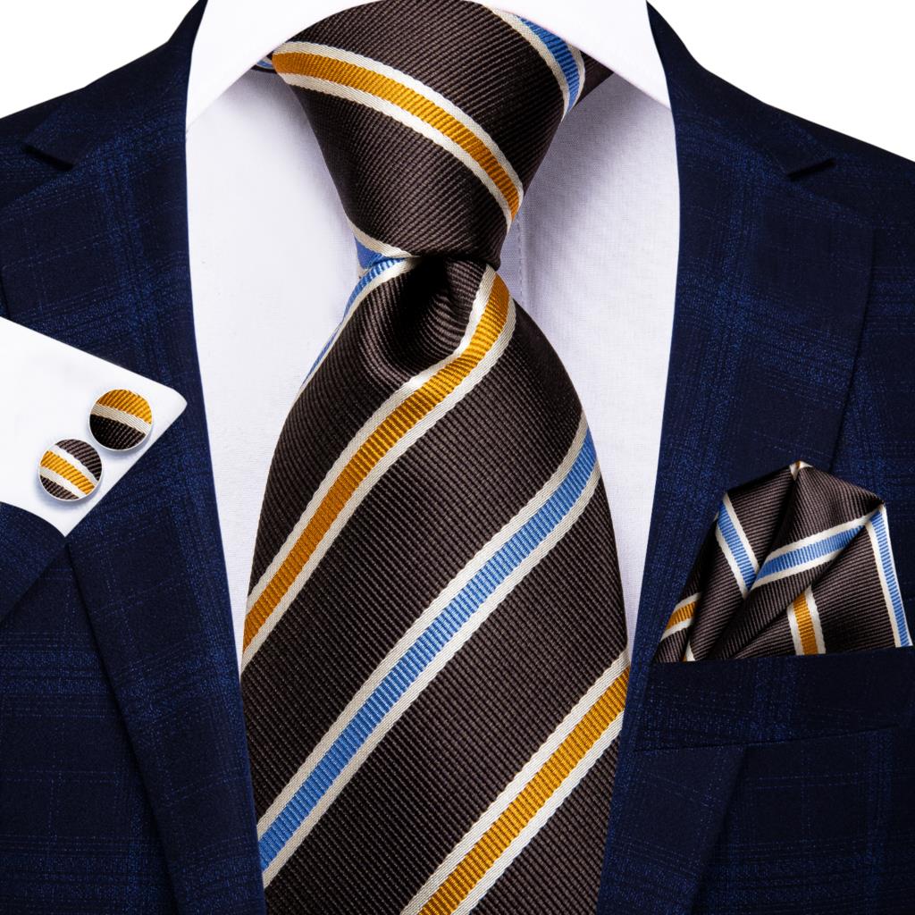 Silk Classic Tie with Pocket Square and Cufflinks Set