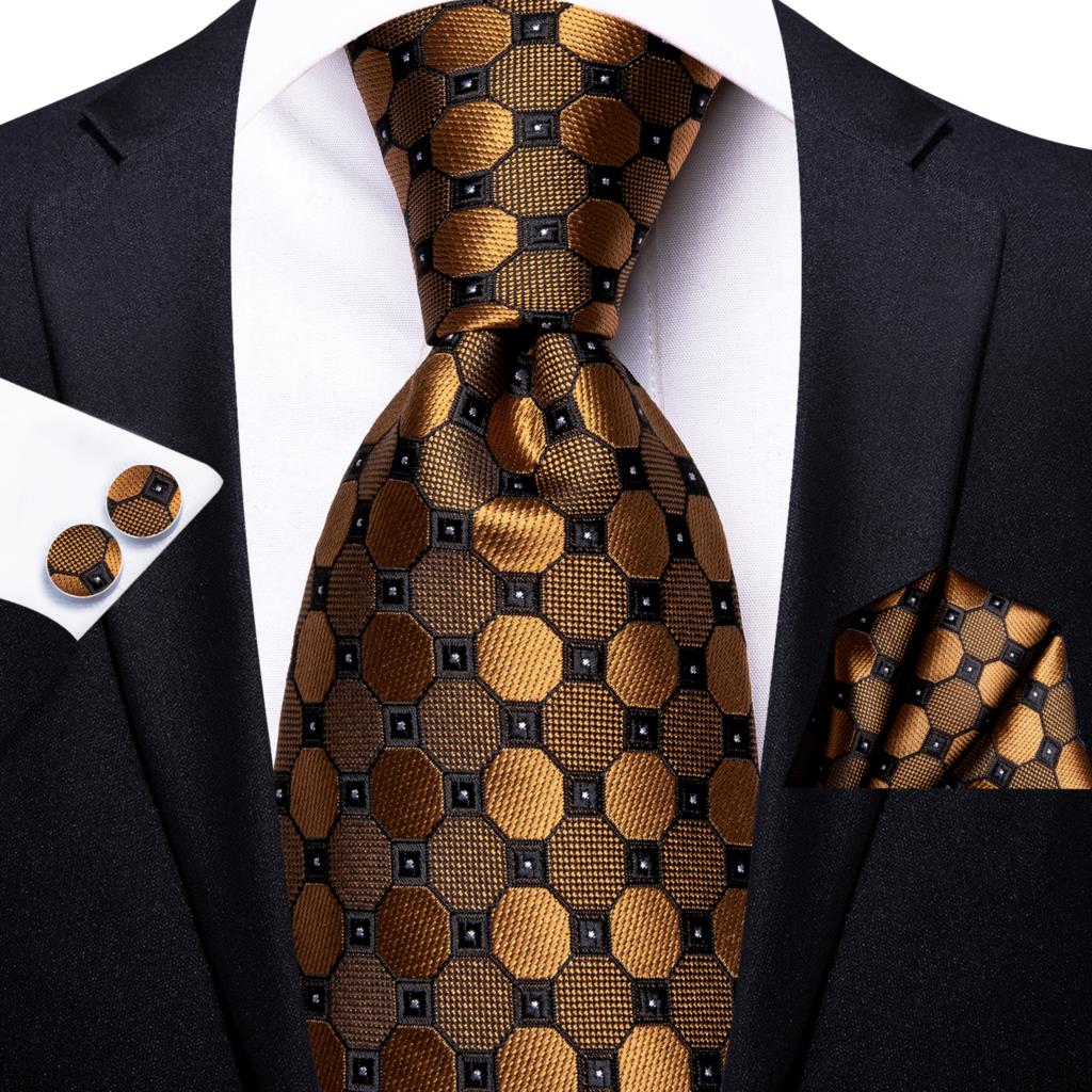 Silk Classic Tie with Pocket Square and Cufflinks Set