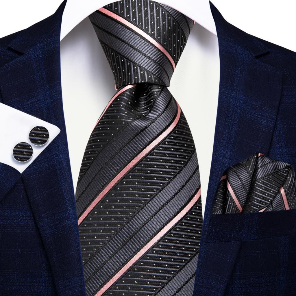 Silk Classic Tie with Pocket Square and Cufflinks Set