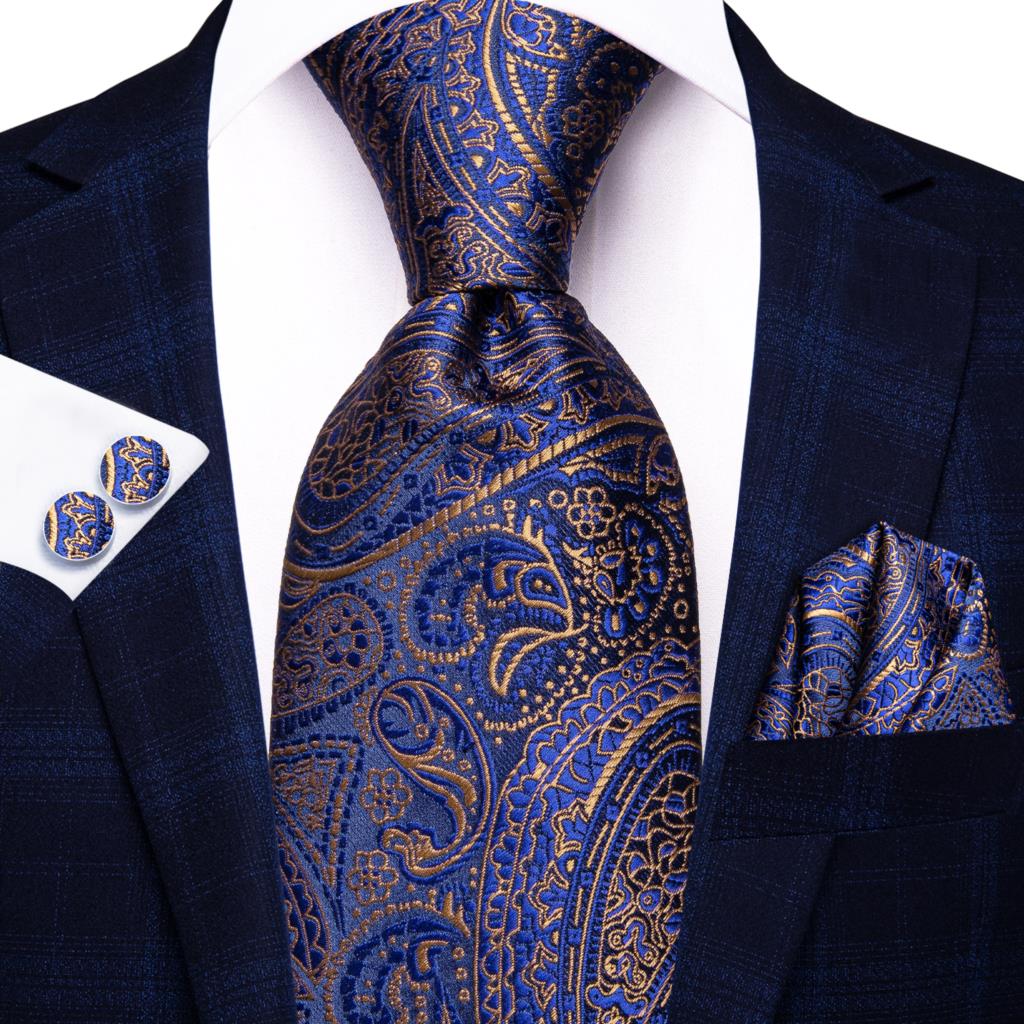 Silk Classic Tie with Pocket Square and Cufflinks Set