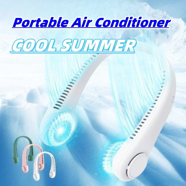 Neck Fan Hands Free USB Mini Fan Traveling Outdoor Sports Fans Portable Hanging Neck Fan